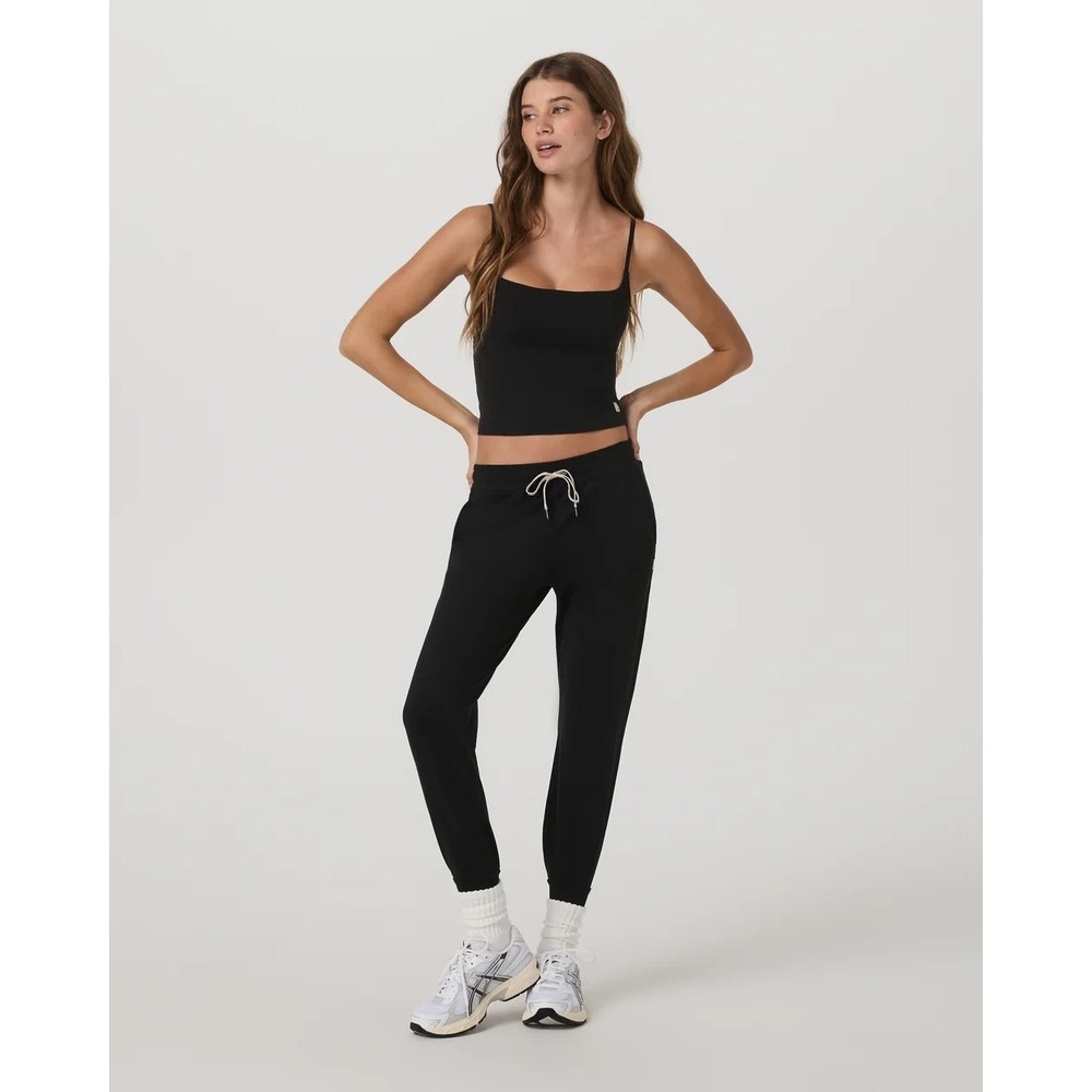 Vuori Performance Jogger Women's M Black Heather DreamKnit $110 Lightweight Tie